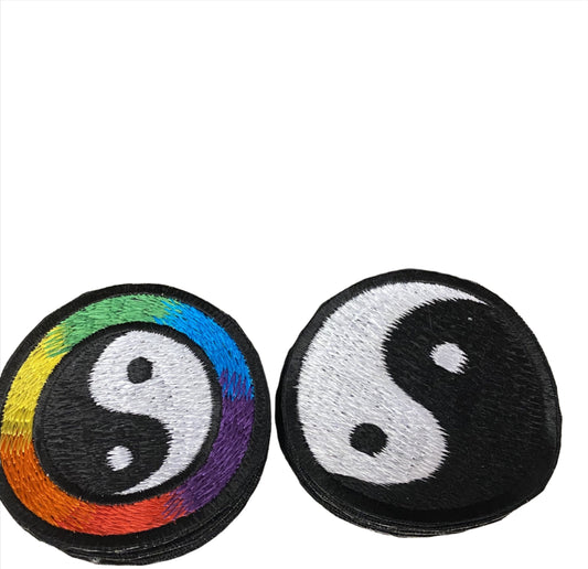 Handmade Yin & Yang Embroidered Patches
