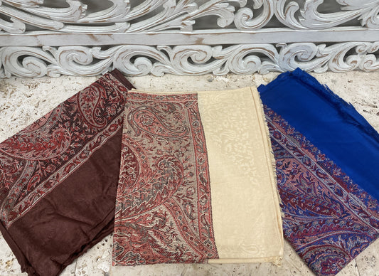 Silky Soft Pashmina Scaves w Traditional patterns
