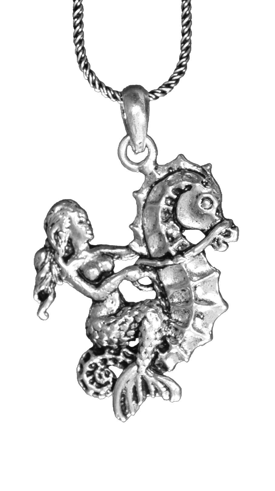 Mermaid and Sea Horse Pendant