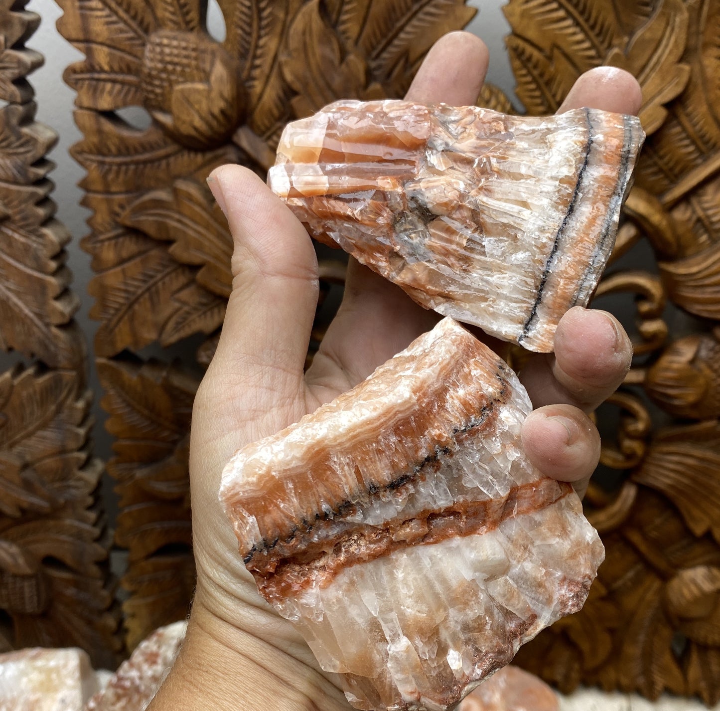 Large Size Red Calcite Chunks - 4 sizes available