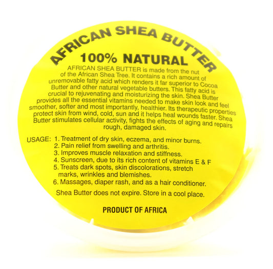 100% Pure African Shea Butter 6 or 12 oz