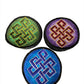 Handmade Embroidered Buddhist Endless Knot Rainbow Patches