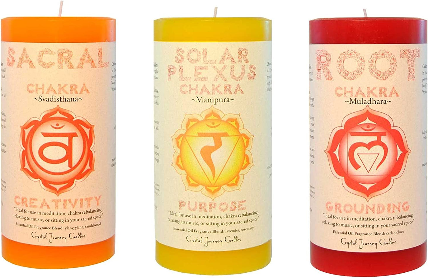 Herbal Magic Reiki Charged Chakra Pillar Candles