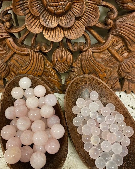 Mini Rose Quartz Spheres