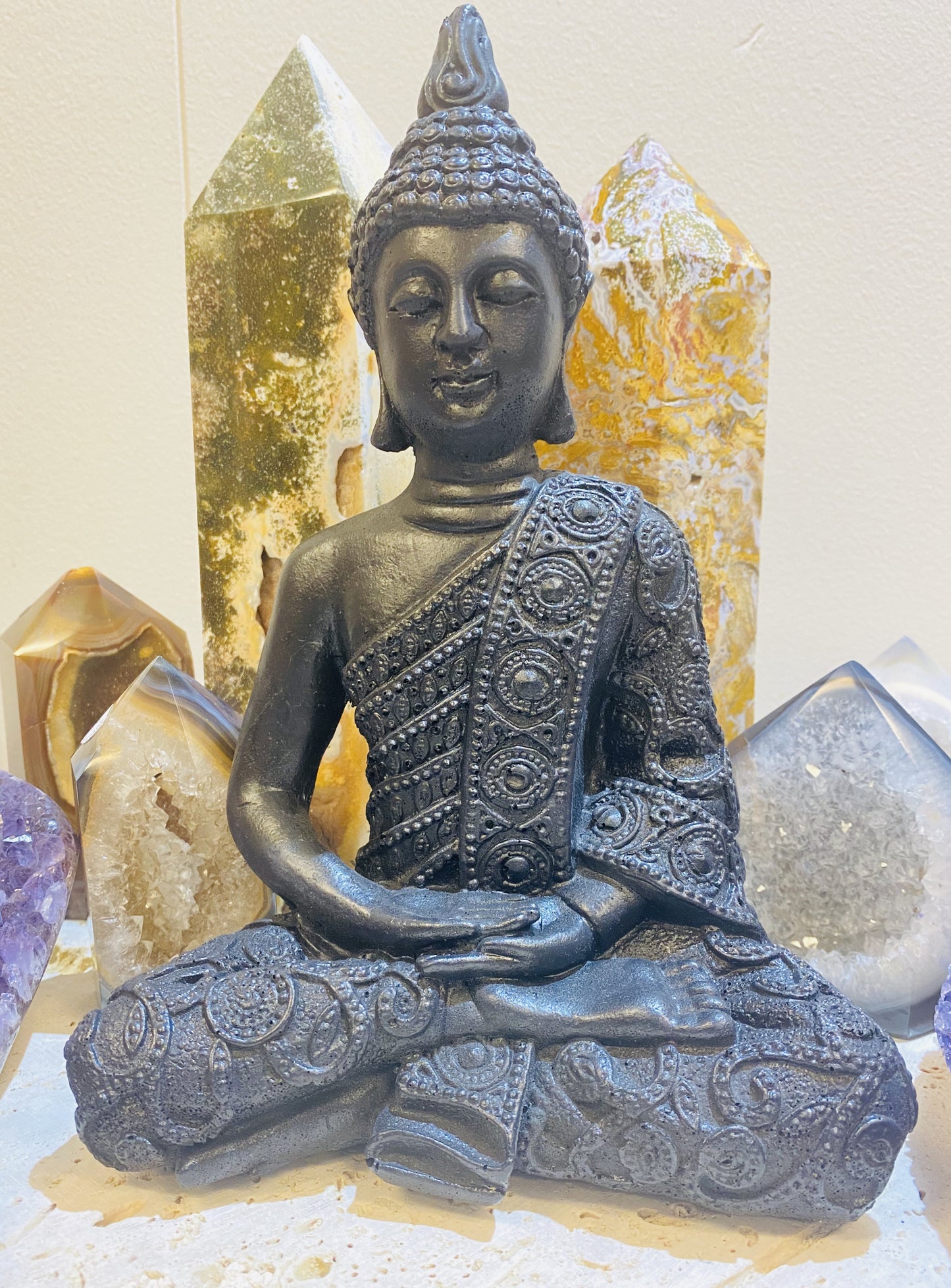 Large Shungite Meditating Buddha