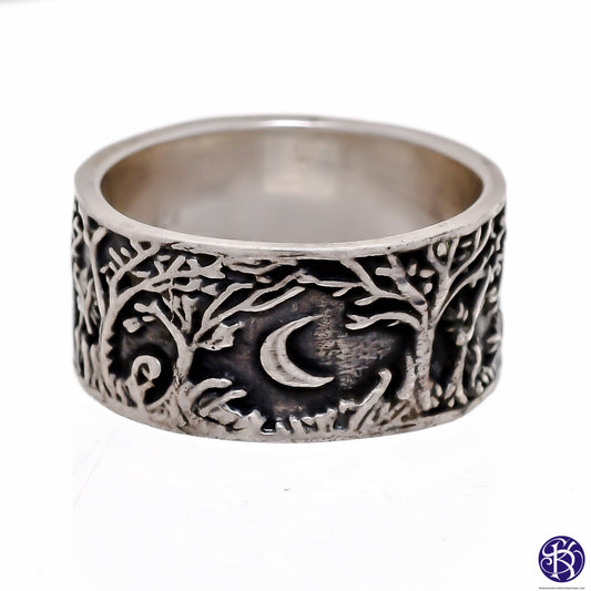 Sterling Silver Forest Rings (925) Mens Sizes