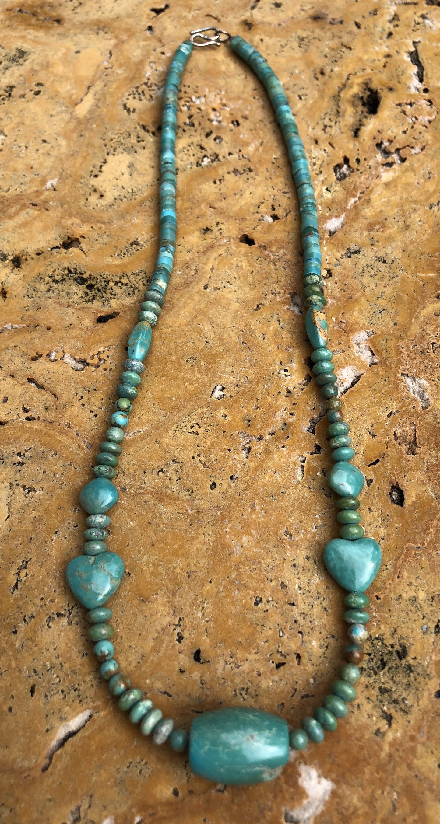 Natural Turquoise Heart Necklace
