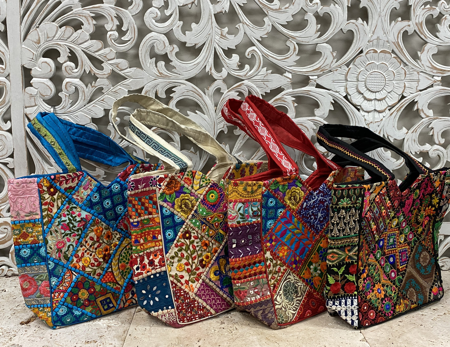 Rajasthani Embroidery Patchwork Purse | 16"x12"