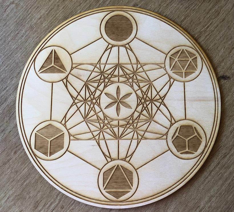 Metatrons Cube Crystal Gridding Boards