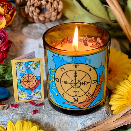 Wheel of Fortune Tarot Candle