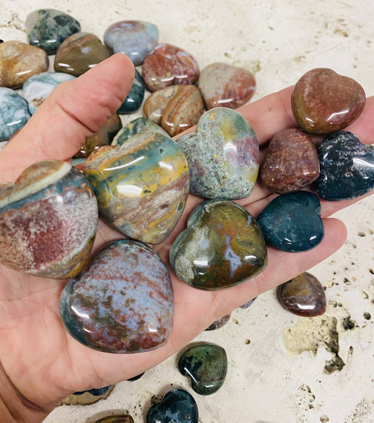 Ocean Jasper Hearts