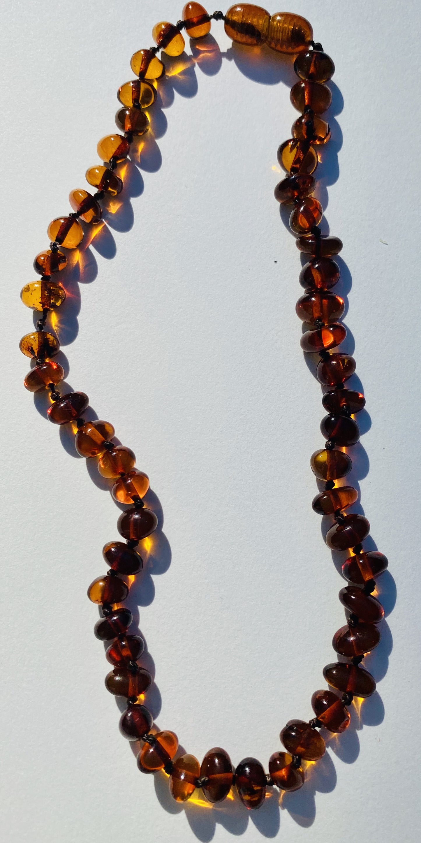 Hand Knotted Amber Baby Teething Necklaces Honey Chips