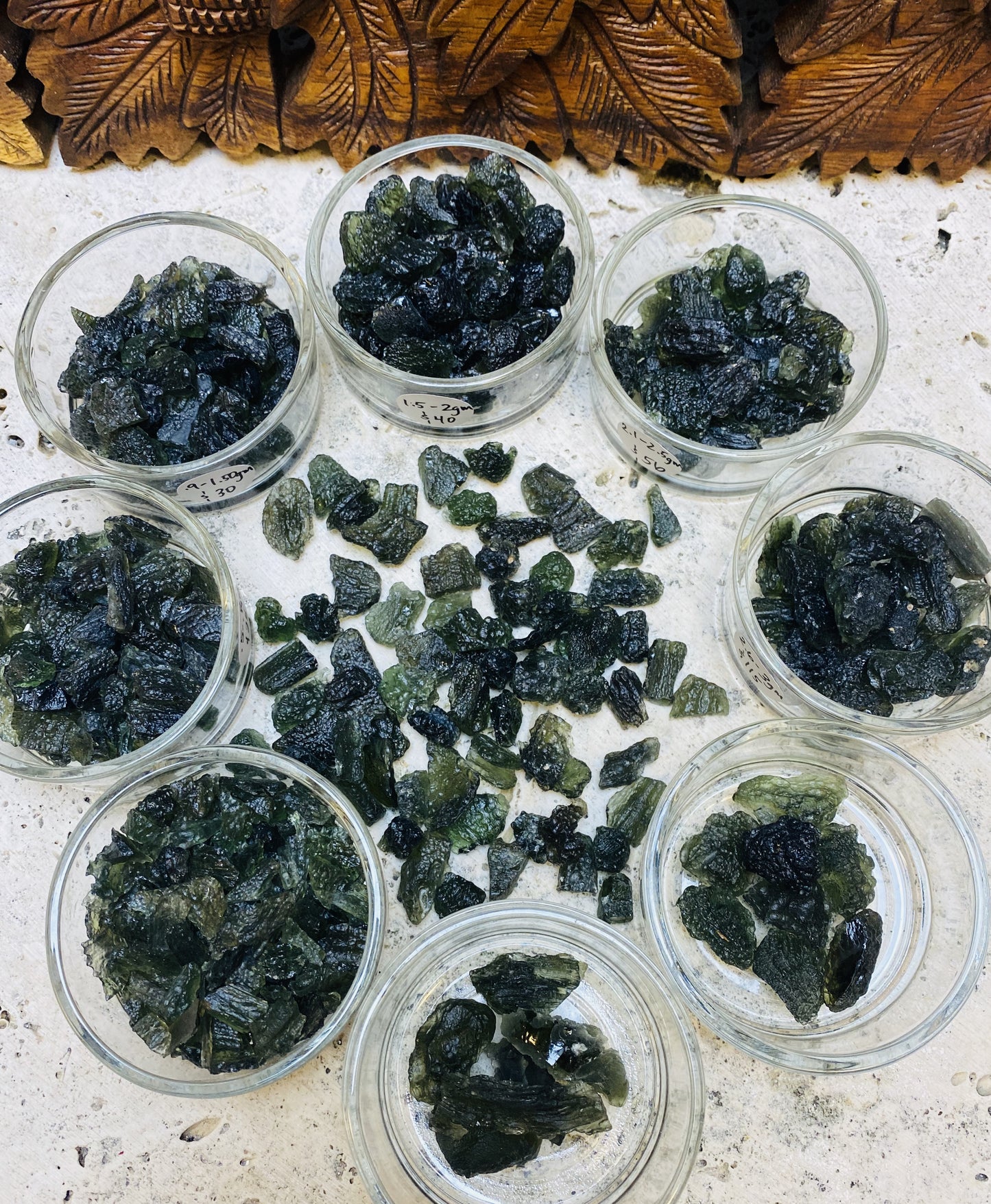 Raw Moldavite Specimens