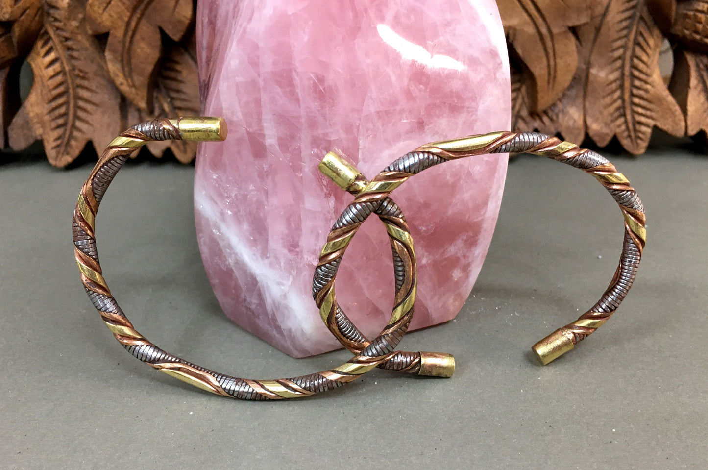 Hand made Brass, Copper & Steel Twisted Cuff Bracelets