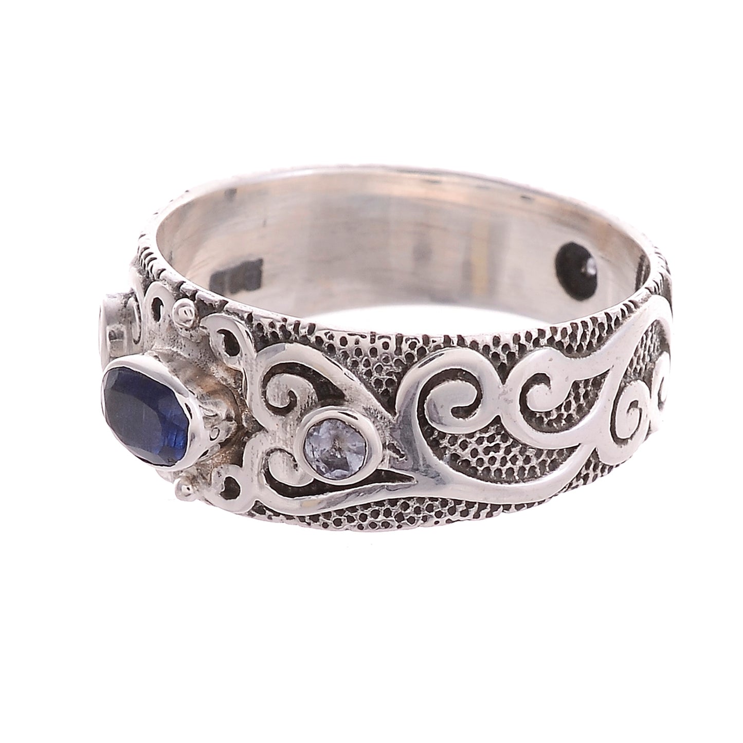 Sterling Silver double Jayli Work Stone Ring