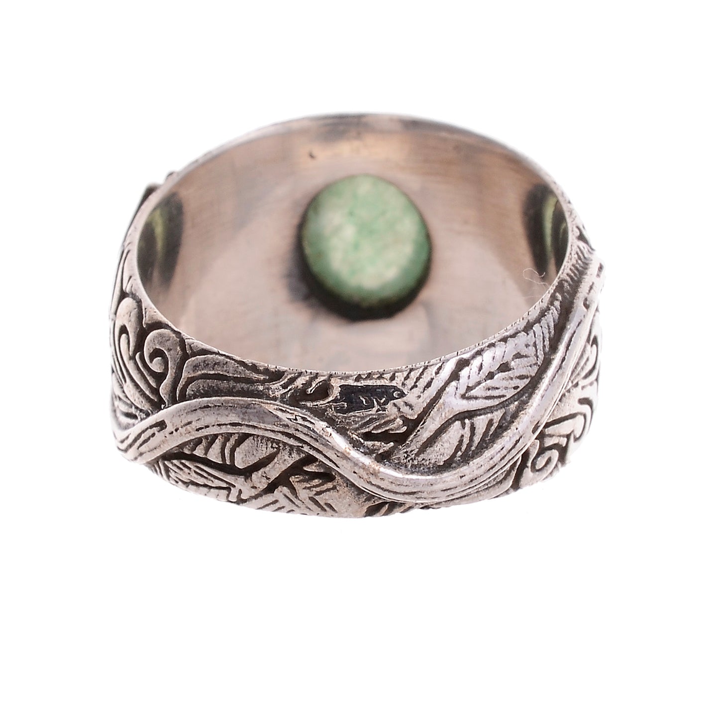 Sterling Silver Hand Carved Lotus Flower Ring