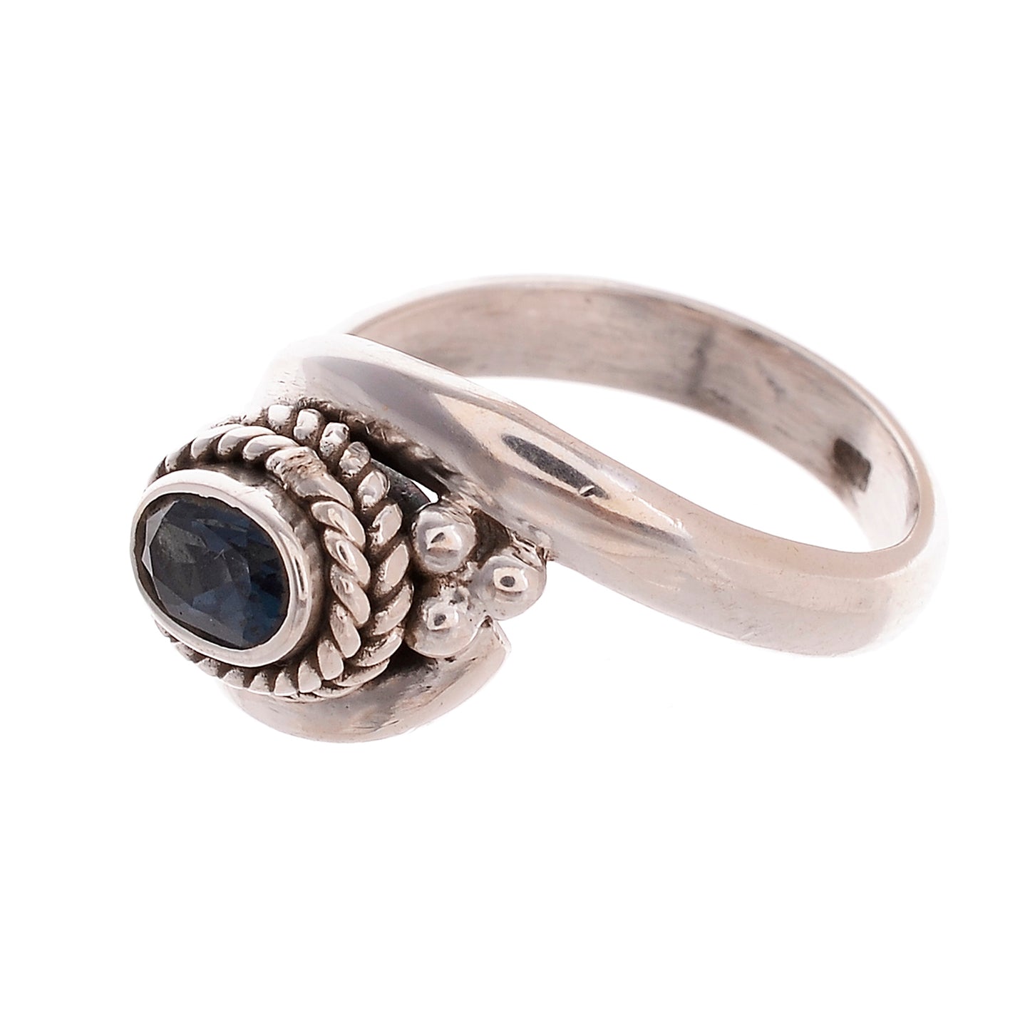 Sterling Silver Braided Wire Gemstone Ring - Available in 8 stones
