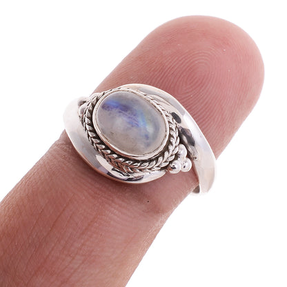 Sterling Silver Braided Wire Gemstone Ring - Available in 8 stones