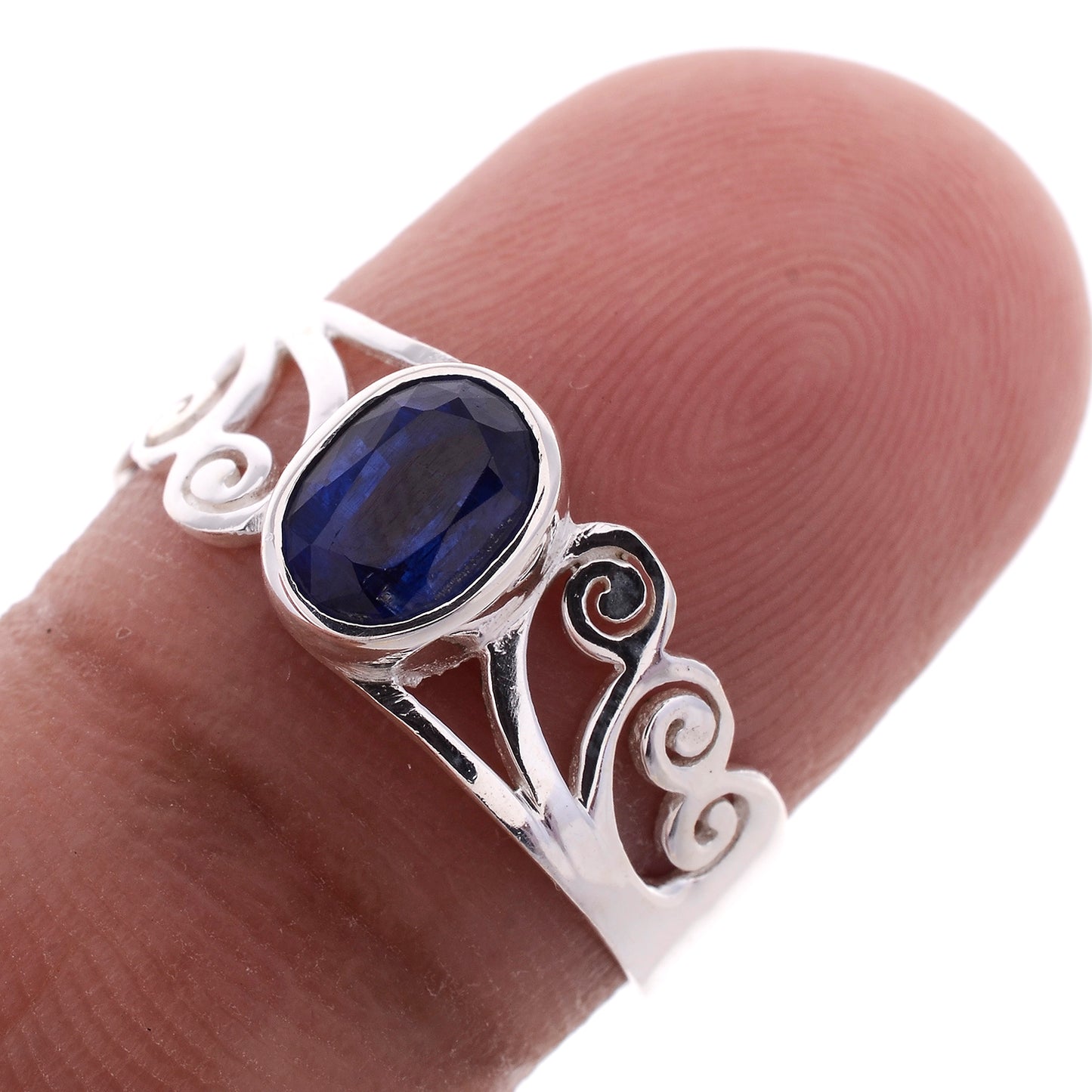 Jayli Hand Cut Spiral Ring-Available in 15 Stones