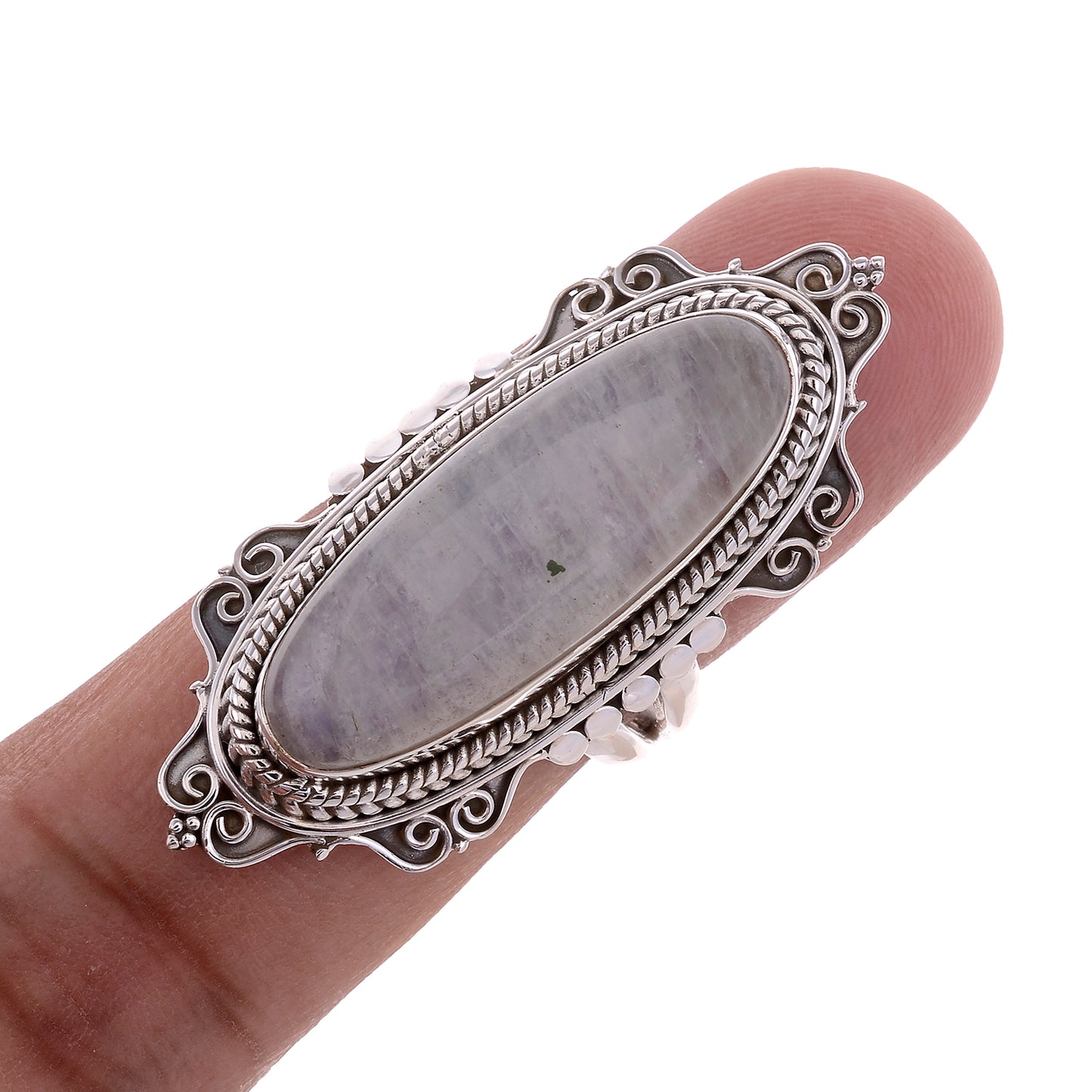 Sterling Silver Large Stone Ring