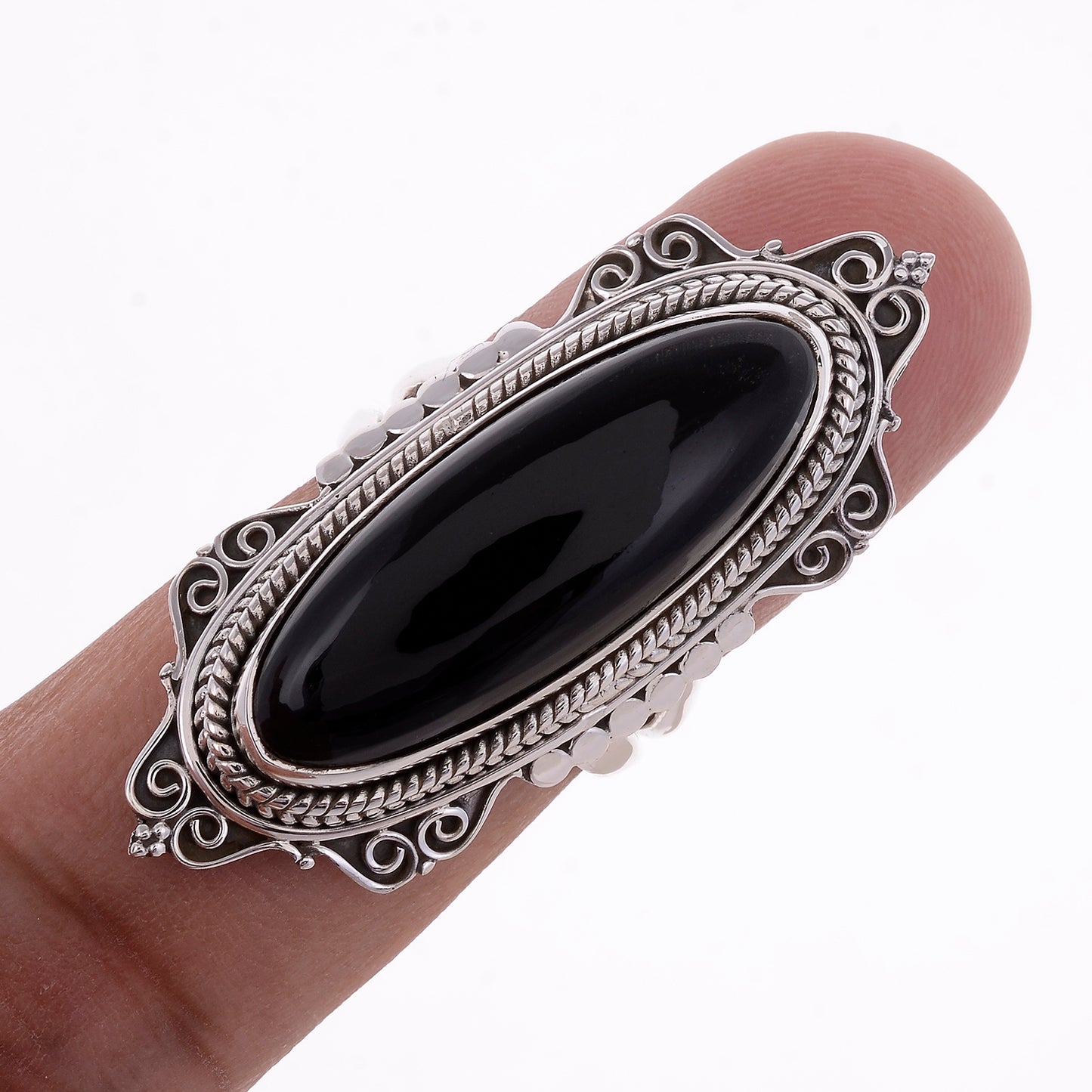 Sterling Silver Large Stone Ring