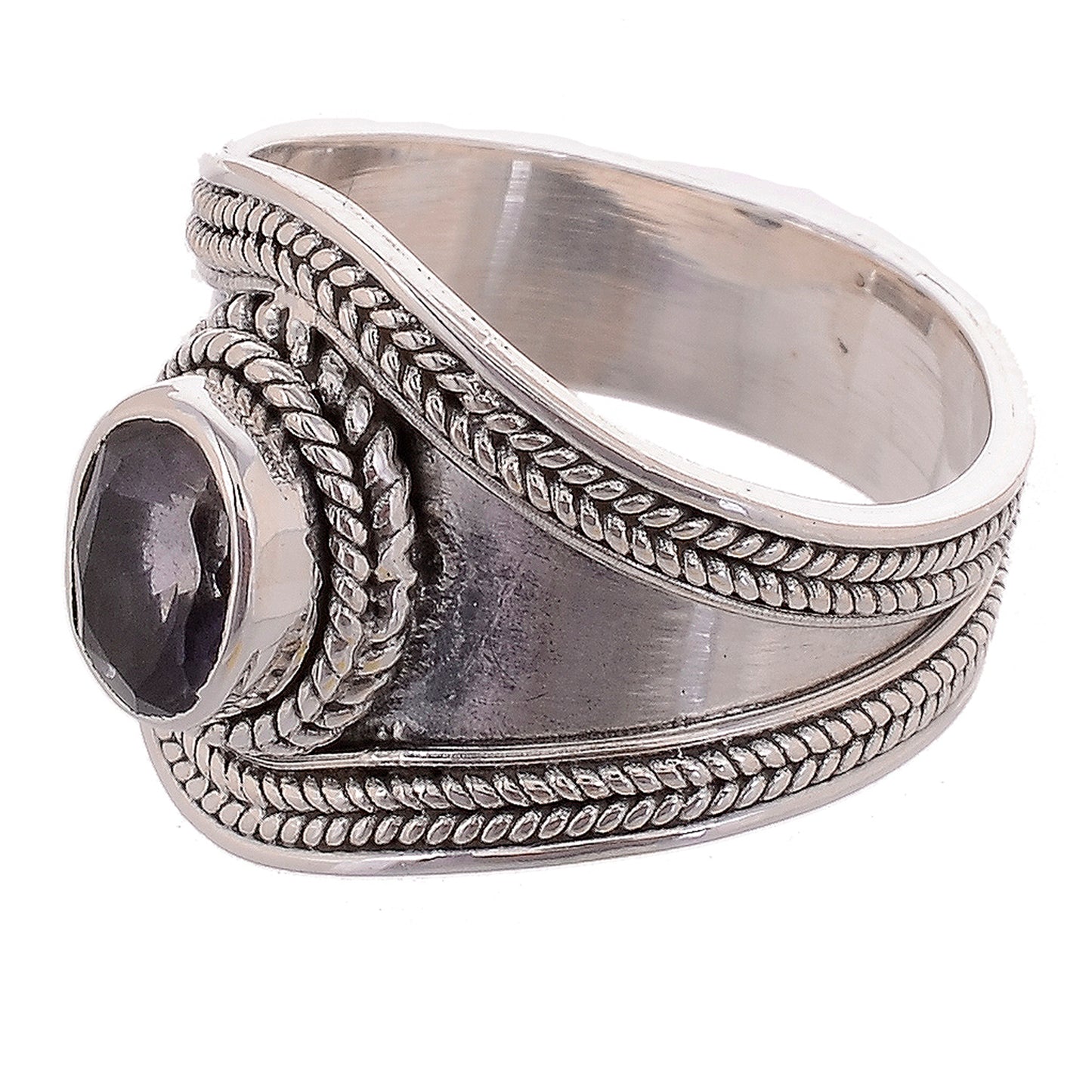 Sterling Silver Ring Double Twisted Settings