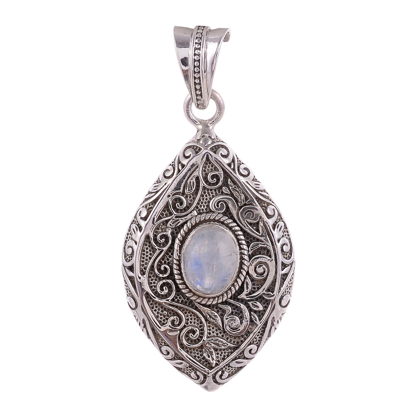 Sterling Silver Special Jayli work Gemstone Pendant