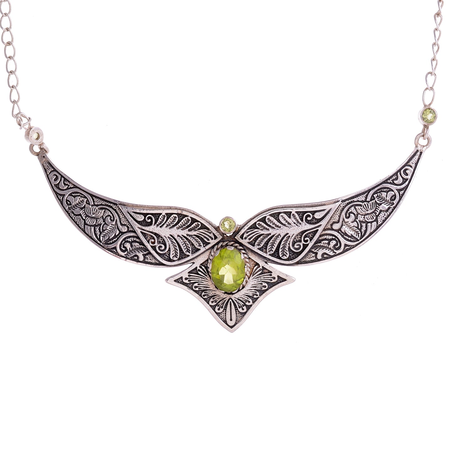 Sterling Silver Jayli work Necklace - 14 stones Sterling Silver Jayli work Necklace - 14 stones