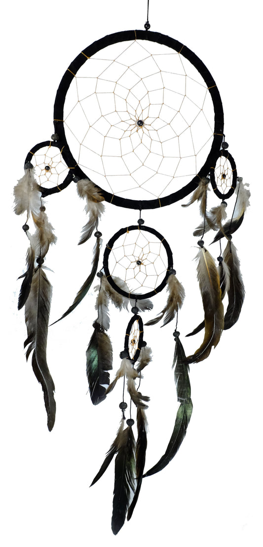 Large Suede Dream Catcher White, Black or Brown