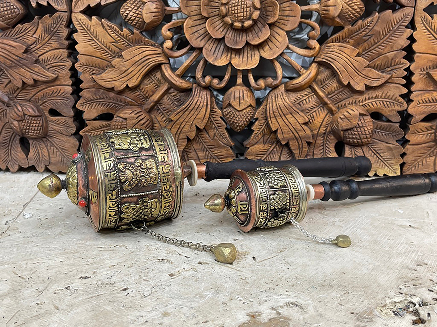 Lucky Hand Tibetan Prayer Wheel - 2 Sizes