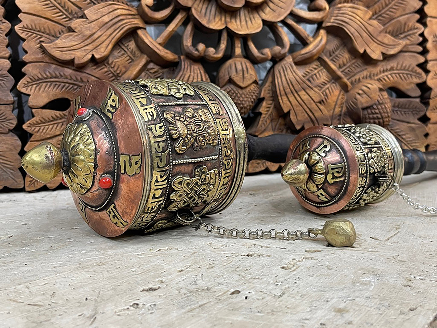 Lucky Hand Tibetan Prayer Wheel - 2 Sizes