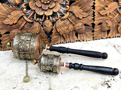 Lucky Hand Tibetan Prayer Wheel - 2 Sizes