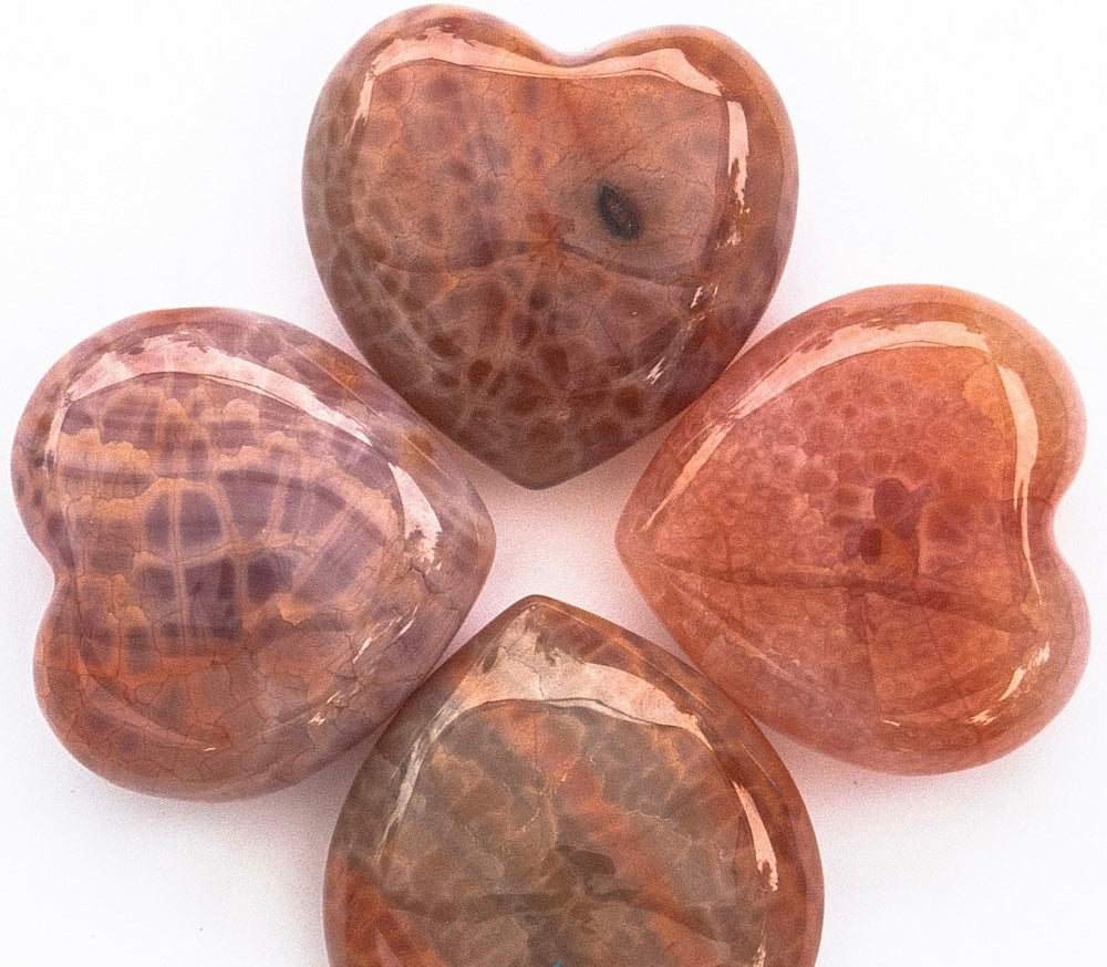 Fire Agate Hearts