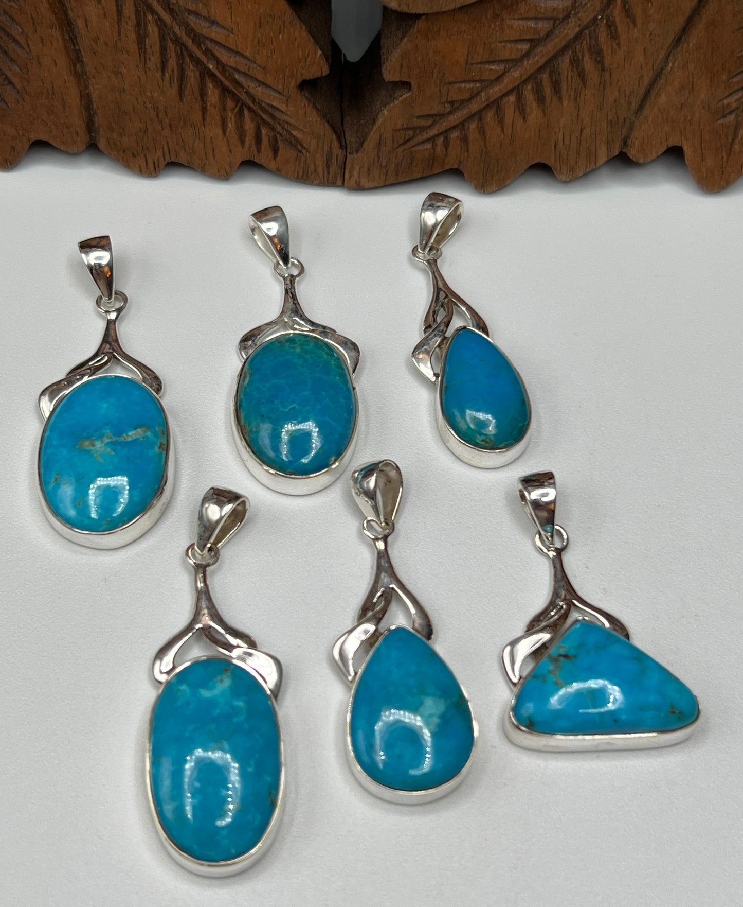 Natural Iranian Turquoise Pendants