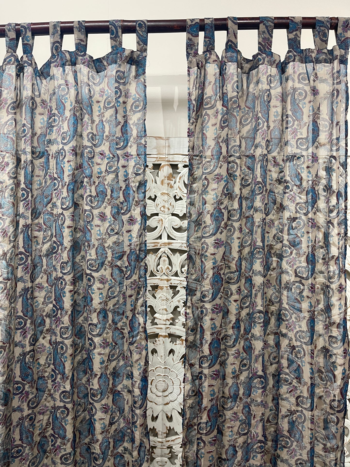 Chiffon Curtain Panels Paisley