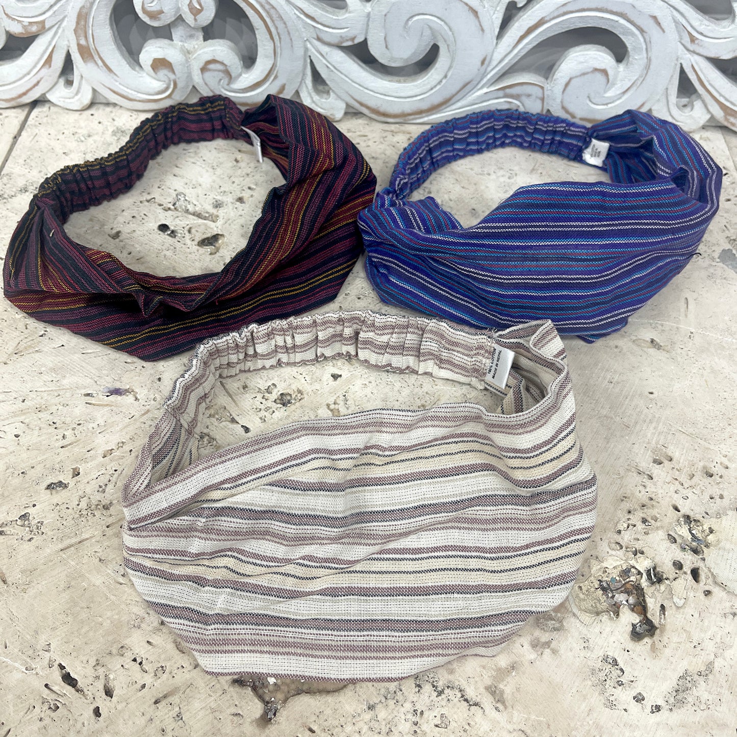 Woven Cotton Ikat Hair Bands - 6 colors Available