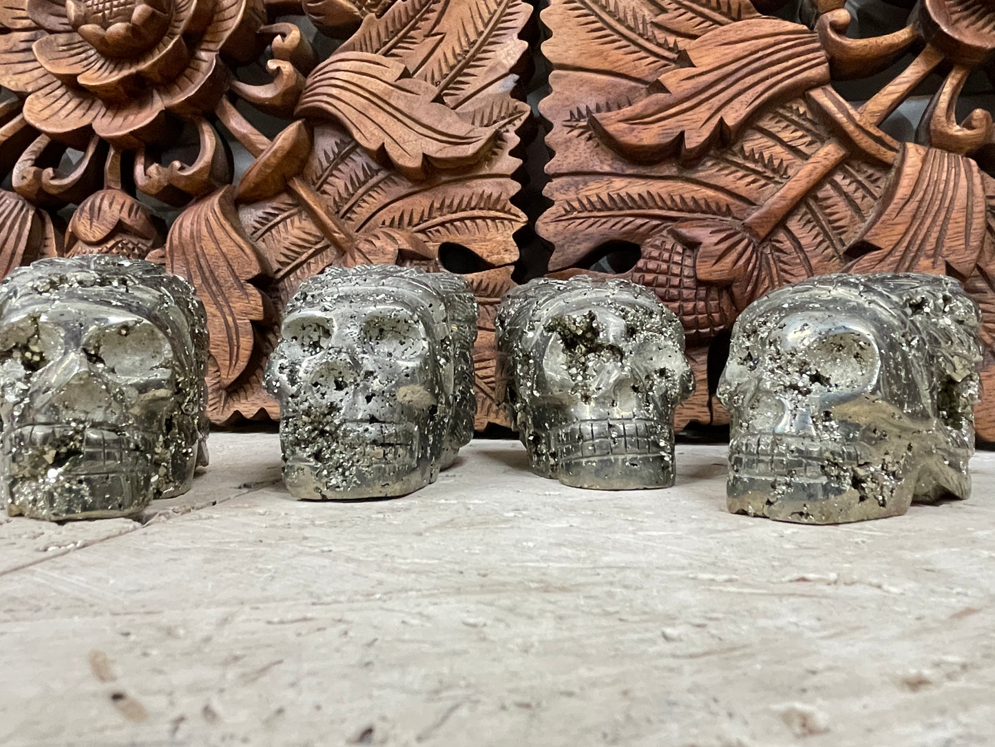 Native American Ceremonial Pyrite Skulls