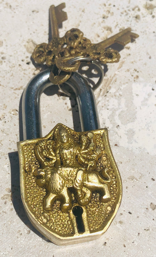 Small Indian Brass Deity Locks - 6 Designs