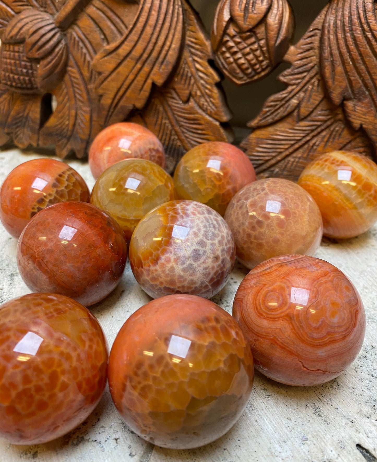 Fire Agate Spheres