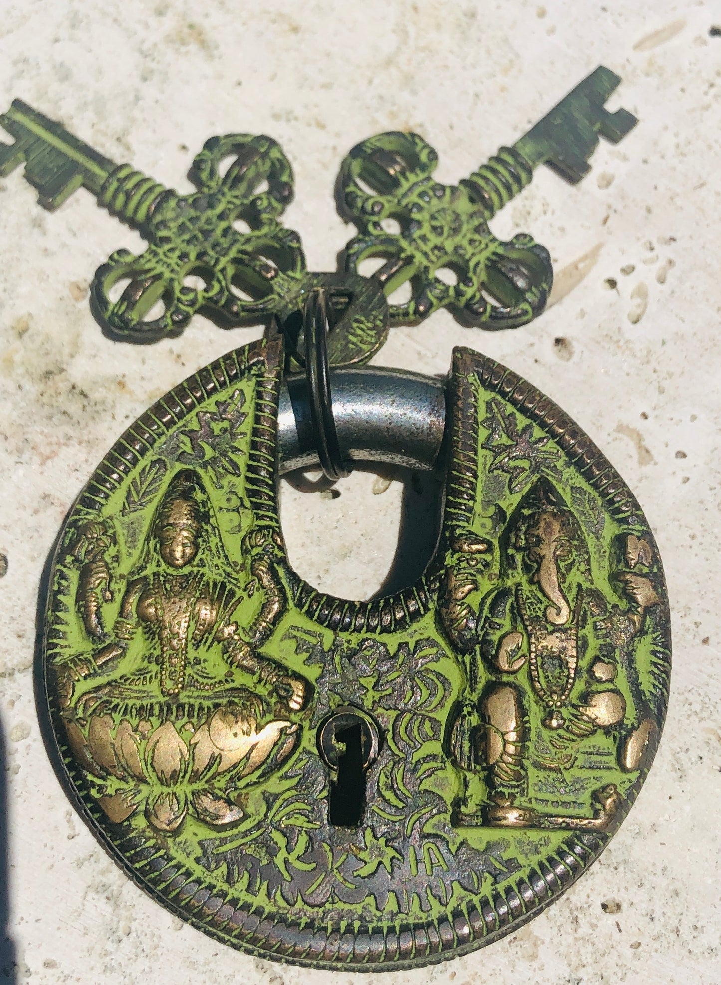 Large Indian Brass Locks