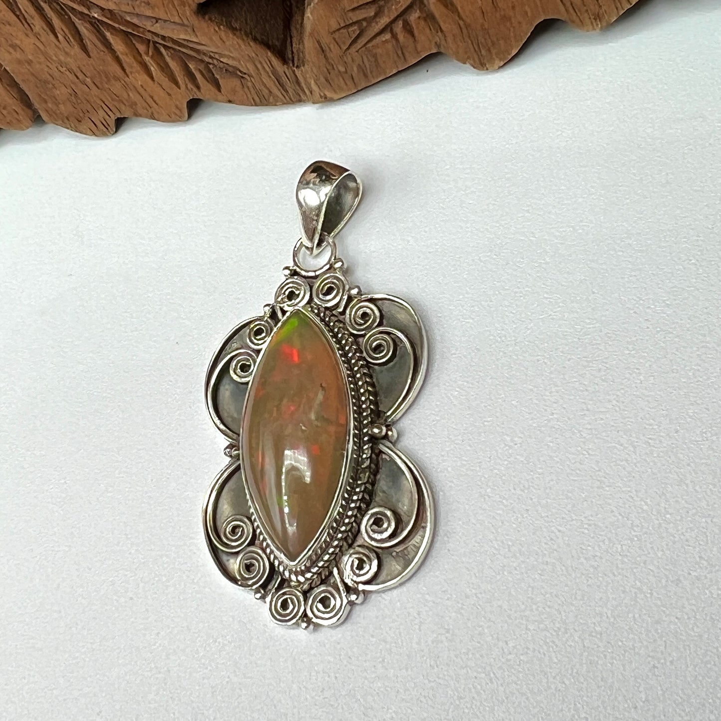 Rare Large Stone Ethiopian Opal Pendants