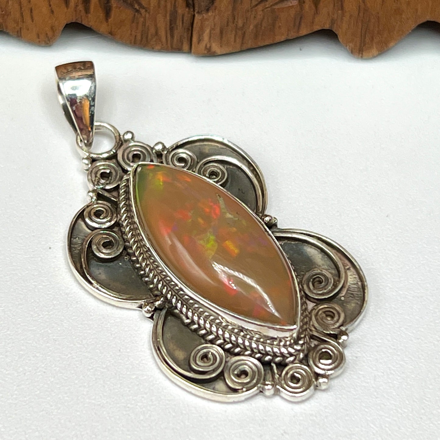 Rare Large Stone Ethiopian Opal Pendants