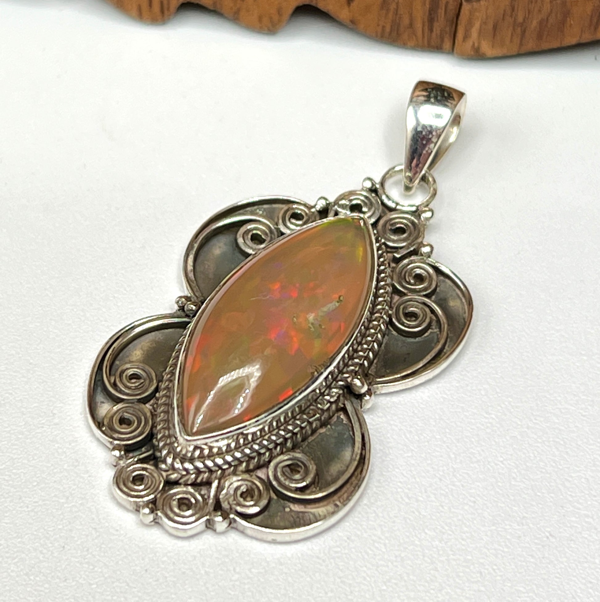 Rare Large Stone Ethiopian Opal Pendants Rare Large Stone Ethiopian Opal Pendants