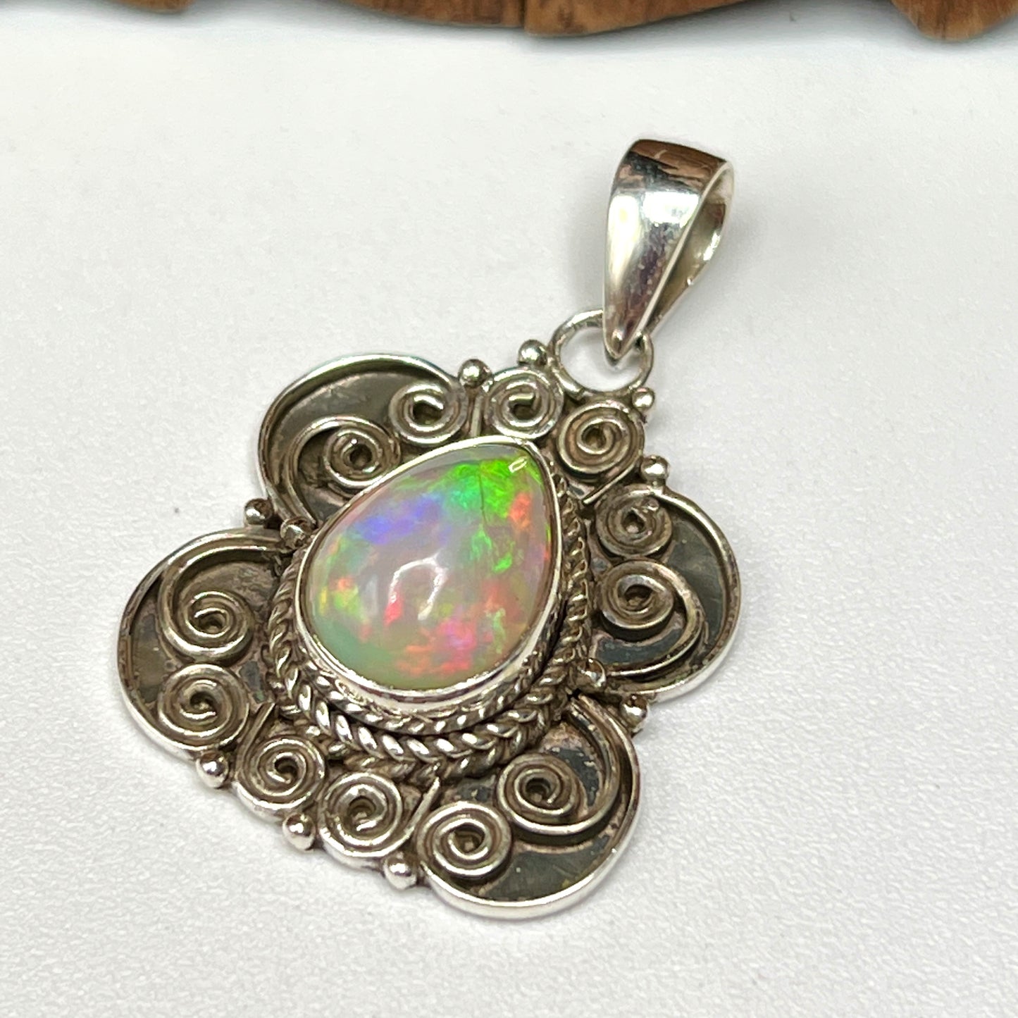 Rare Large Stone Ethiopian Opal Pendants