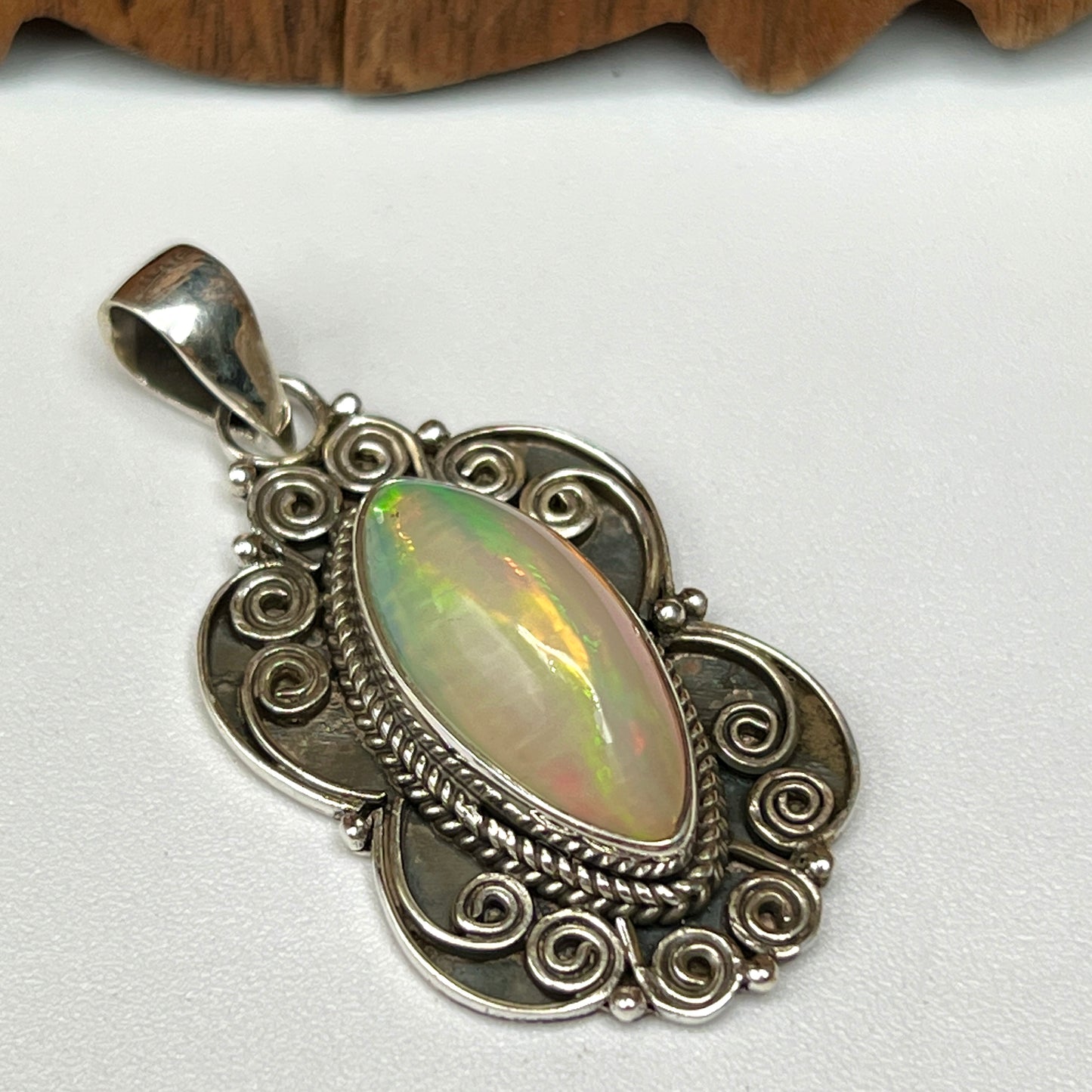 Rare Large Stone Ethiopian Opal Pendants