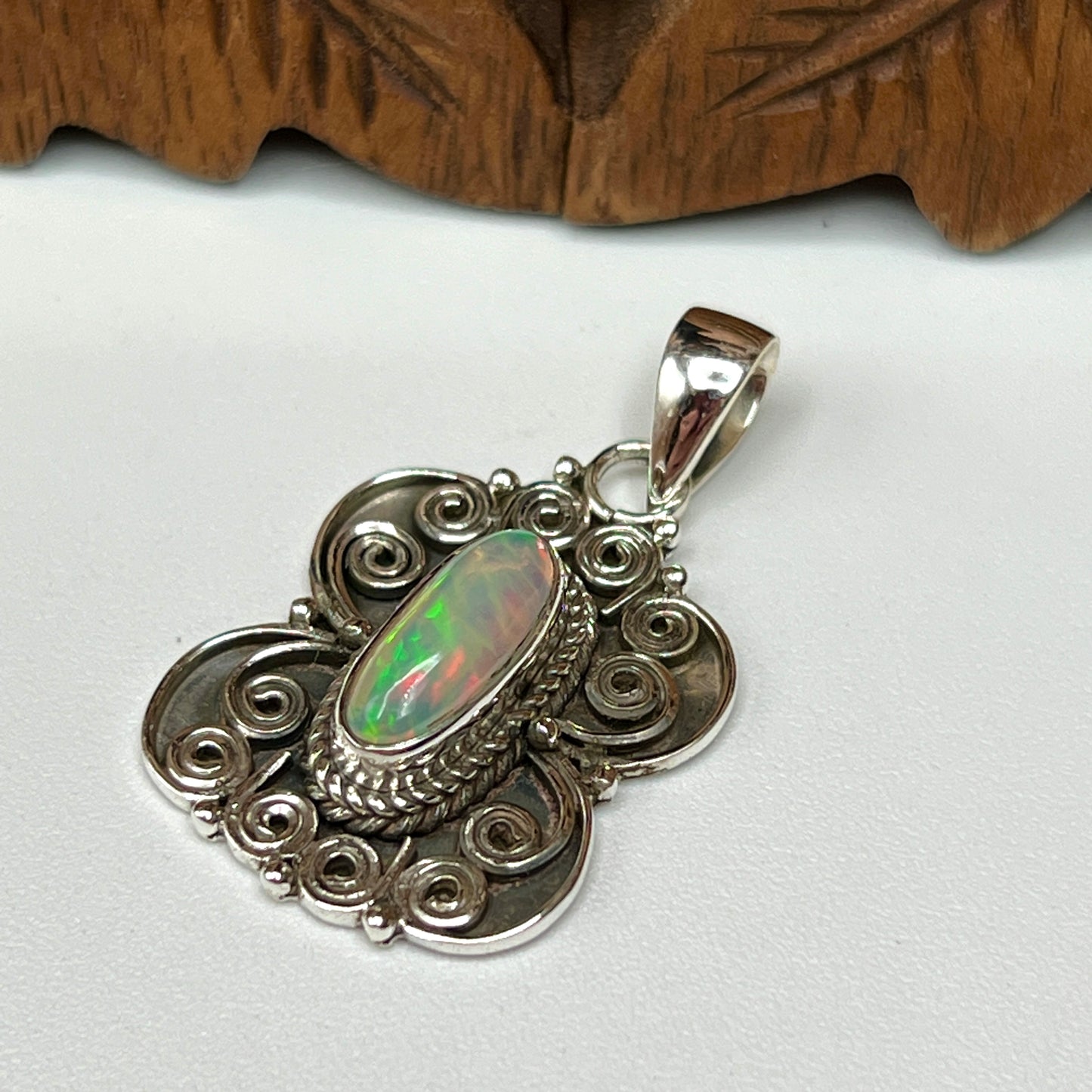 Rare Large Stone Ethiopian Opal Pendants