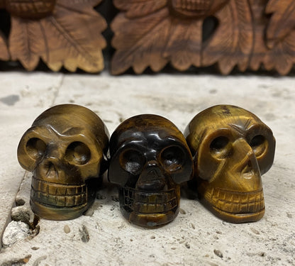 Hand Carved Crystal Skulls 1.5" - Available in 12 Stones