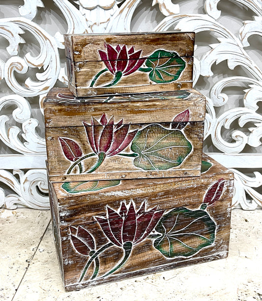 Carved Lotus Box
