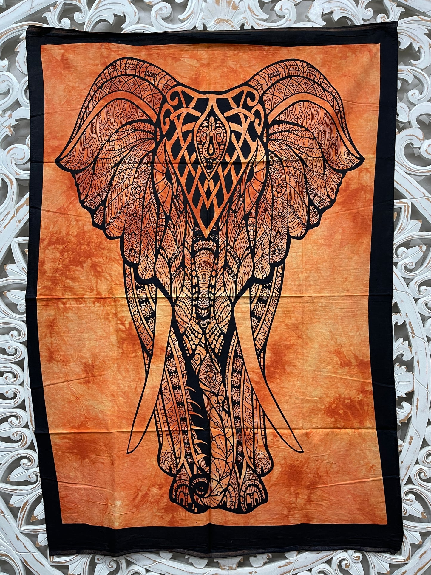 Hand printed Fabric Posters Mini Elephant Tapestries Wall Hangings - Available in 5 Colors