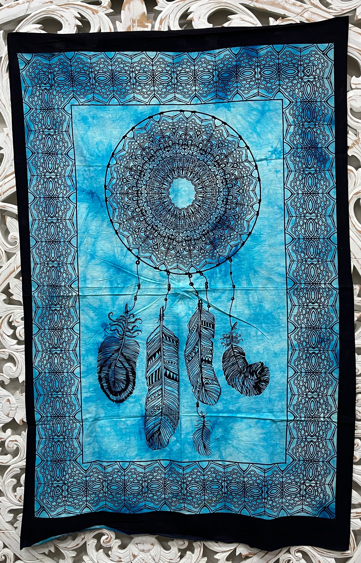 Hand printed Fabric Poster Dreamcatcher Tapestries Wall Hangings | 5 Colors
